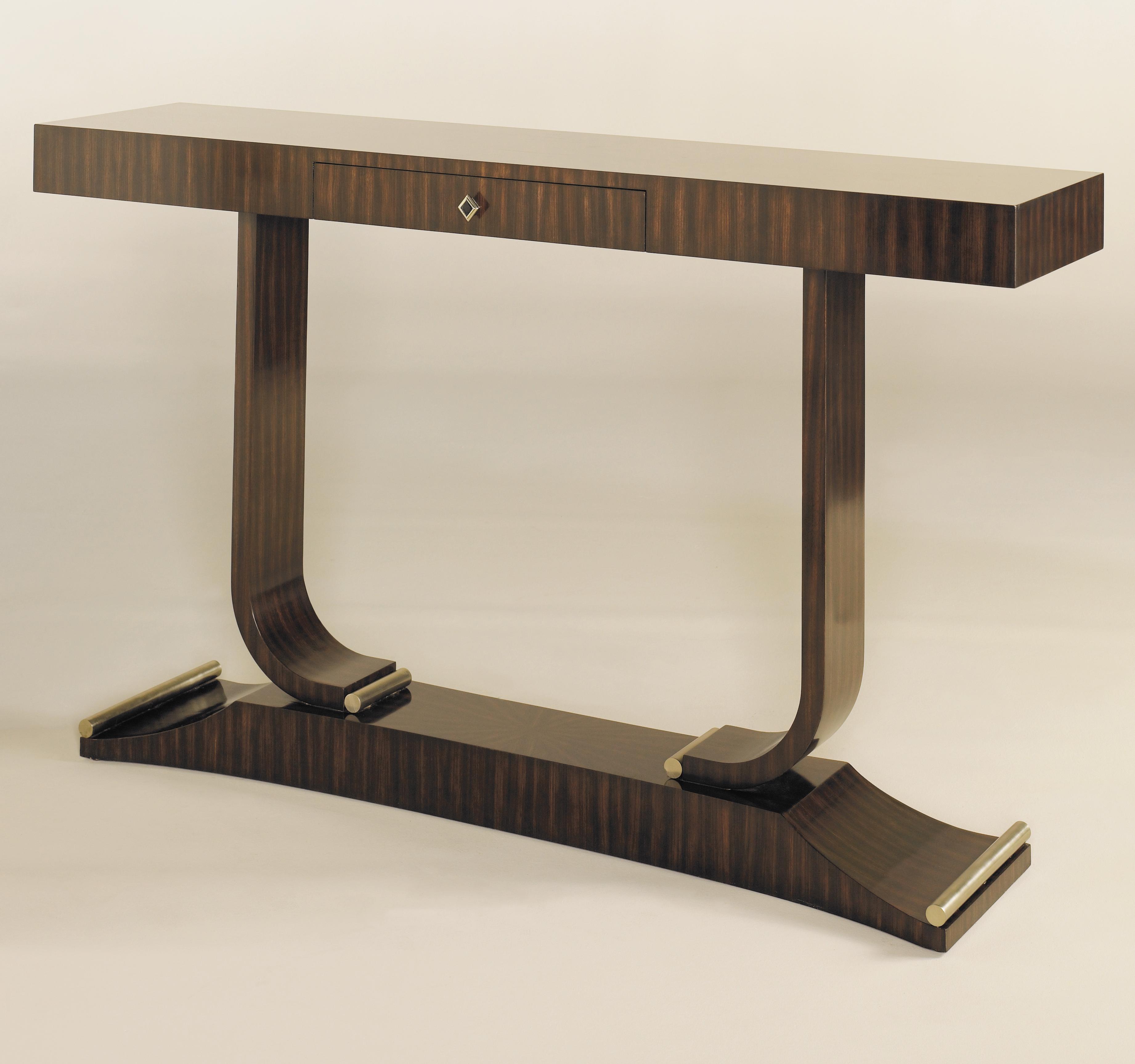 MaitlandSmith Console/Sofa Tables French Polish Ebony Zebrano Veneer